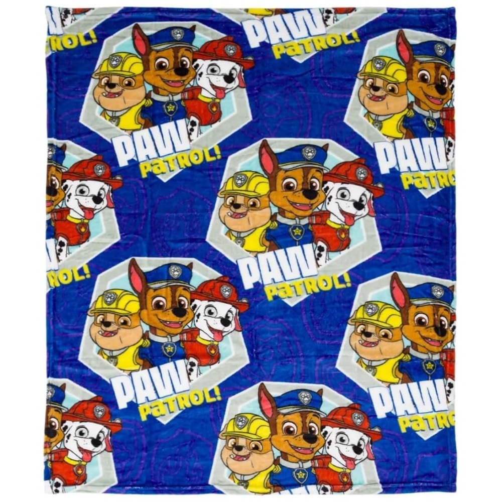 NWT Paw Patrol Super Soft Silk Touch Throw Blanket - Size 40”x 50” - Blue